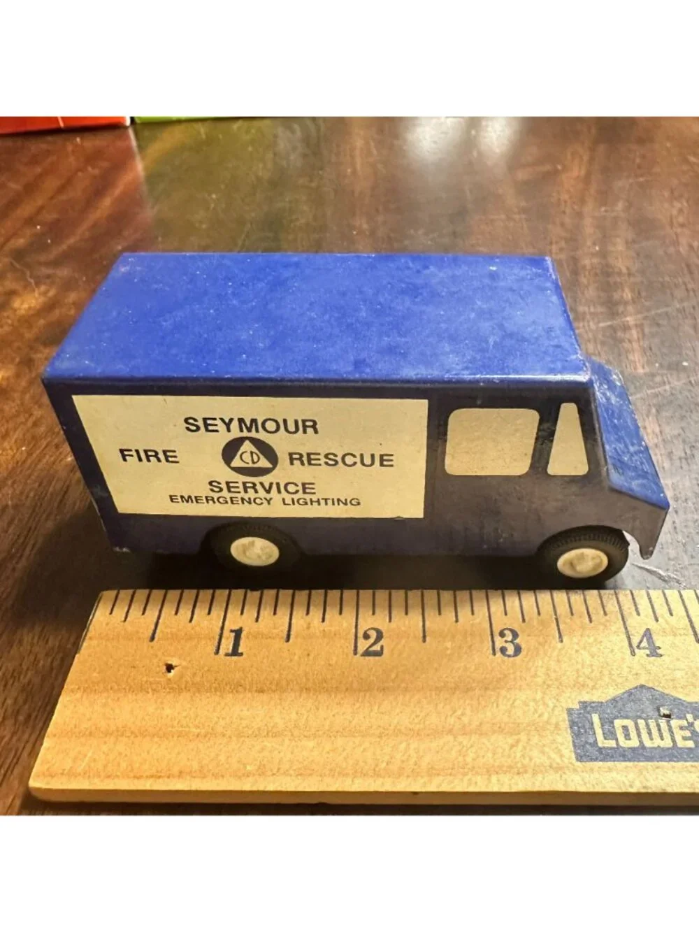 Vintage Rasltoy 22 Metal Van Seymour Fire Rescue Service